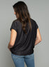 The Relaxed Tee - Black Stripe / Black
